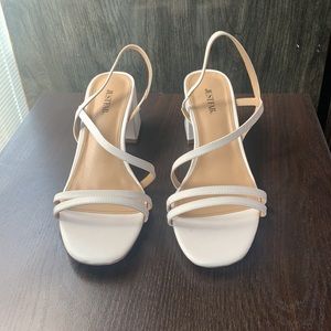 White Heeled Sandals